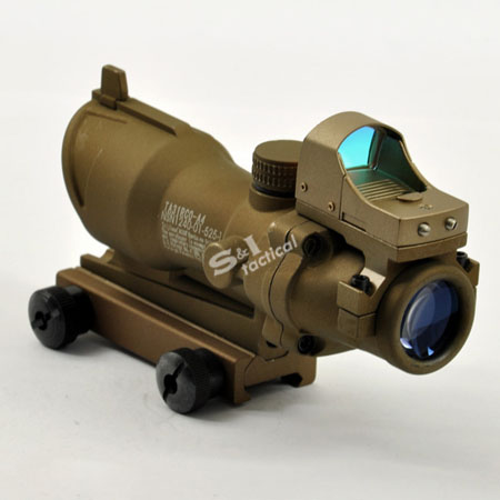 ACOG TA31 Riflescope 4X32 Scope with Auto Red Dot-Tan